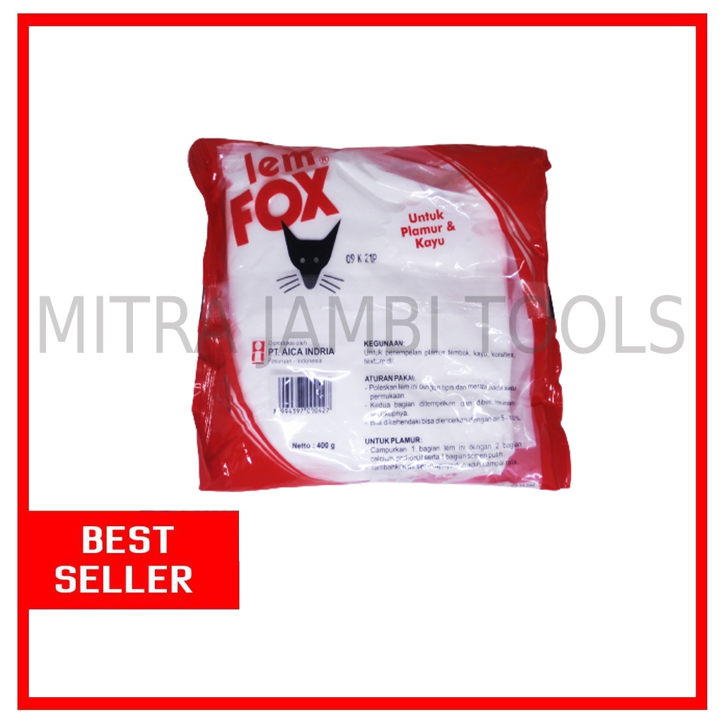 LEM FOX PUTIH PVC KECIL 400 GRAM