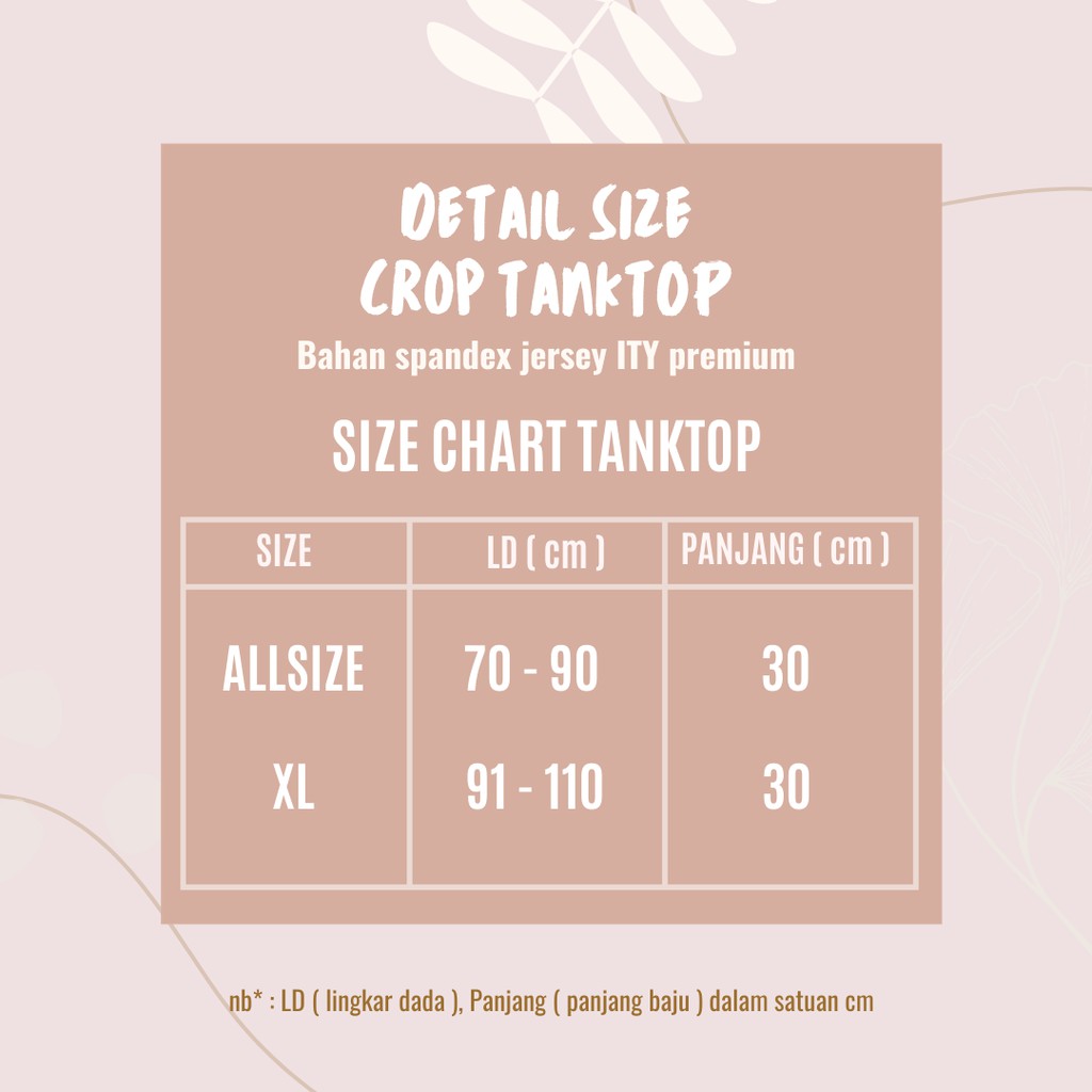 Firstact ODETTE TALI BESAR CROP TOP Tank Top Wanita bahan Spandex-5