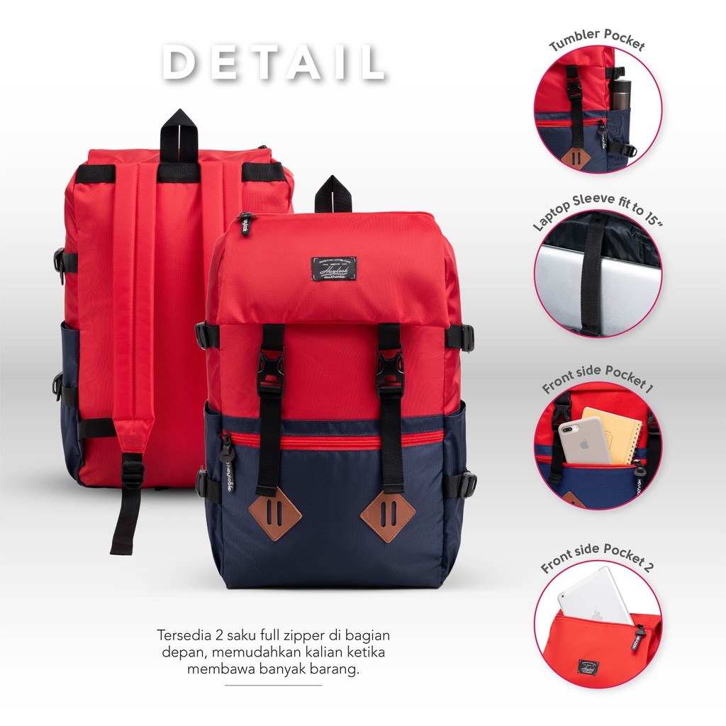 HEYLOOK Project - (Free Raincover) Tas Ransel Laptop AUTHENTIC Backpack Pria Wanita Tas Leptop 14-16 inch Tas Sekolah Perempuan Tas Kuliah Kerja Travelling Cowok Terbaru