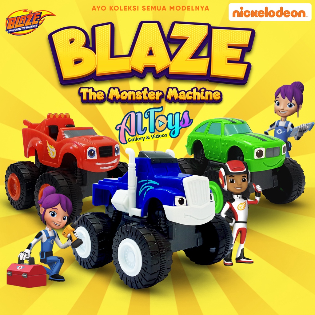 MAINAN MONSTER TRUK BLAZE OF THE MONSTER MACHINES SET ISI 3PCS