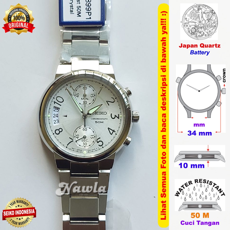 Seiko Ladies SNN899P1 Quartz Silver Dial - Jam Tangan Wanita SNN899