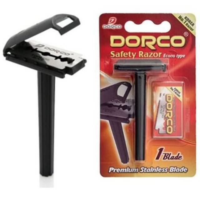 Dorco safety razor premium stainless blade SGA1000 | Pisau Cukur Gagang Isi Ulang