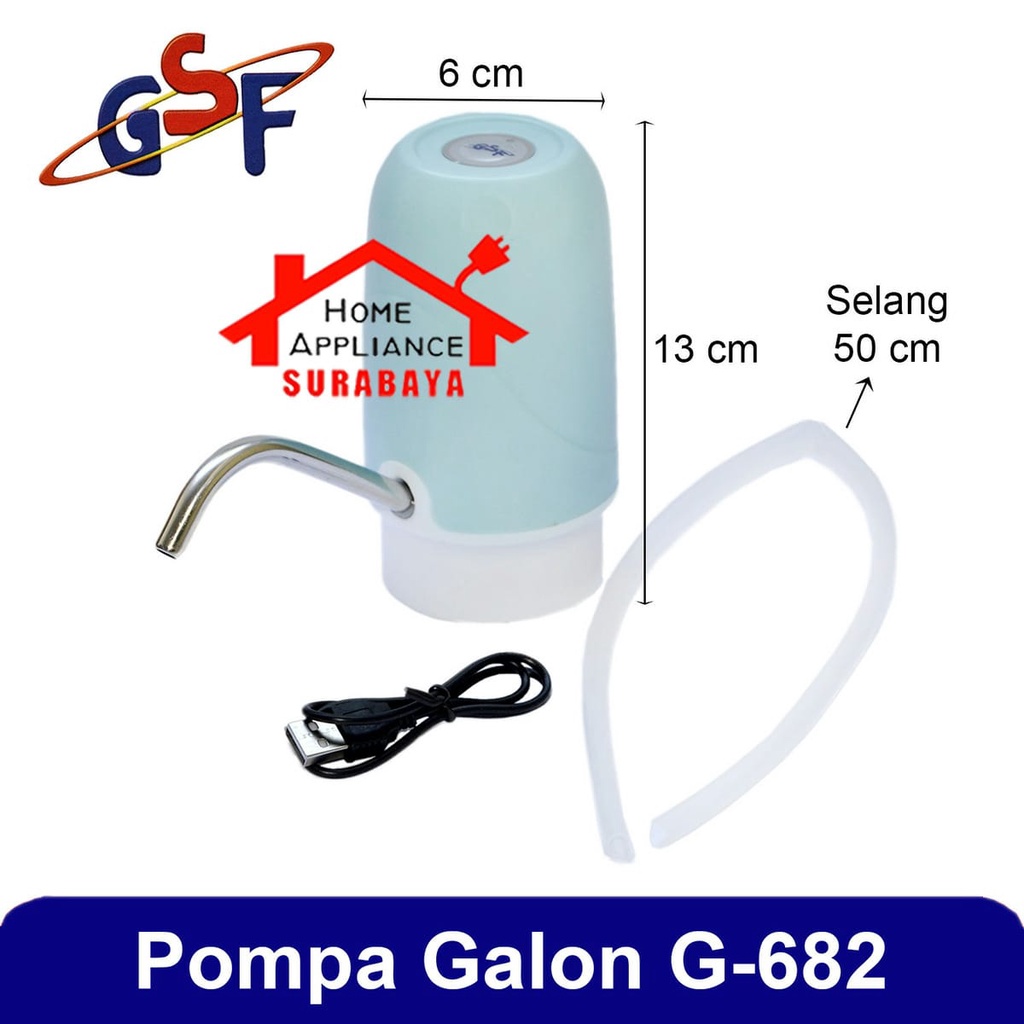 Pompa Air Galon Listrik Elektrik + Charger USB Q2 678 / GSF G 682