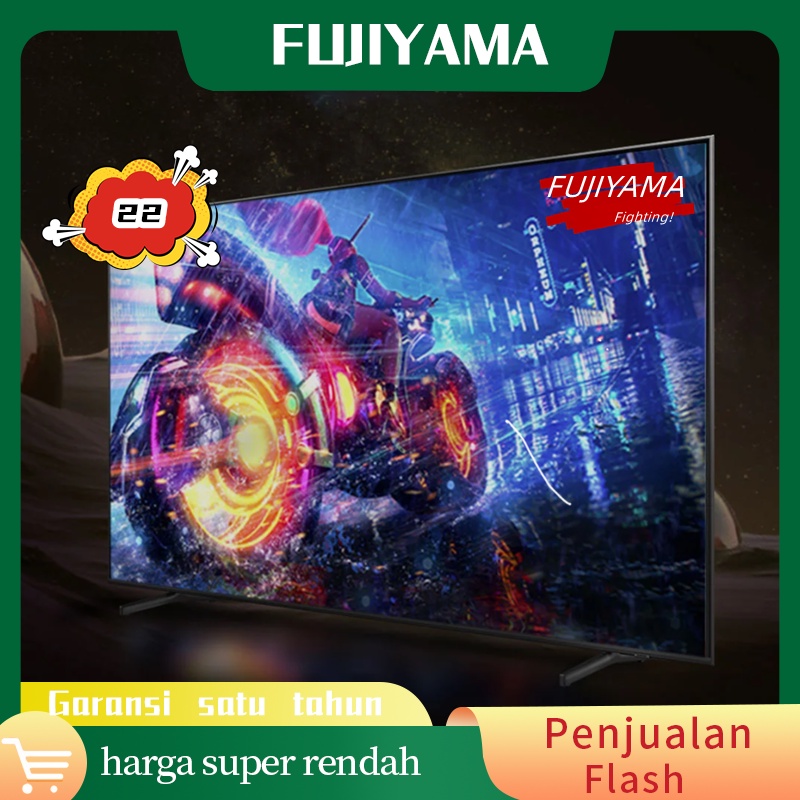 *Fujiyama* Monitor 22  Inch  Professional Thin Gaming Monitor 75Hz 1080p LED Monitor 2x HDMI VGA Build-in Speakers Machine Black Konsumsi Daya Rendah