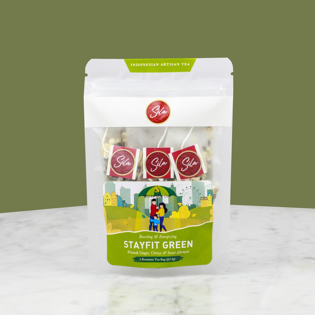 

Artisan Tea | Stayfit Green | Trans Pouch 2,4gr x 5 Nylon T-Bag | Teh Premium | Green Tea