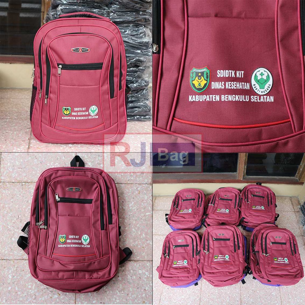 Ransel Grosir Polo Kecil d300 Sablon Dinas Kesehatan Tas Kerja Laptop Gendong Sekolah Sma Smp Tas Sekolah Tebal Polo