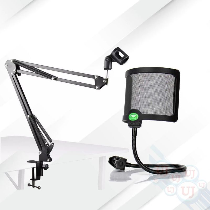 Microphone Condenser LGT240 Paket Mic Stand Arm Pop Filter Original