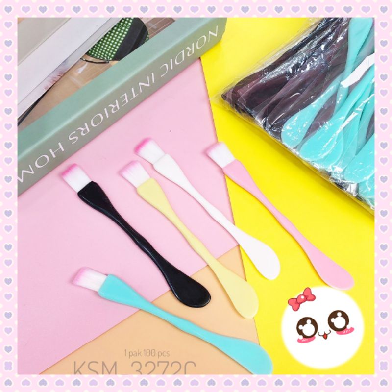 Kuas Masker 2in1 Spatula 2 Fungsi Kuas Masker Wajah 2 In 1 / Facial Mud Mask Brush