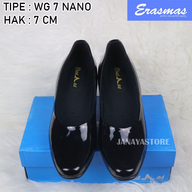 Sepatu Dinas Wedges 7cm Kantor Persit Bhayangkari PNS SATPOL PP Perawat Erasmas Exclusive