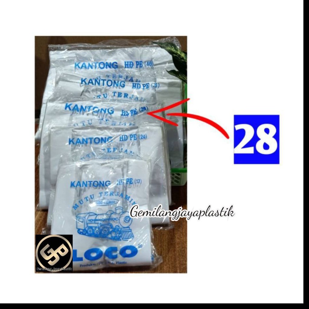 KANTONG PLASTIK KRESEK LOCO PUTIH SUSU TEBAL 500 Gram