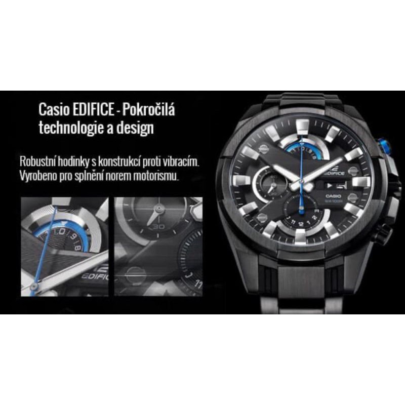 Jam Pria Merk Edifice EFR540 & EFR 540  Ori BM Black FullSet