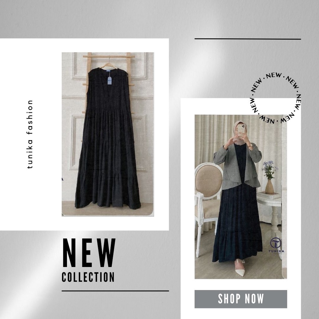 TERBARU INNER DRESS SLEEVELESS SIZE  M L XL INER MAXI PANJANG TANPA LENGAN TUNIKAFASHION