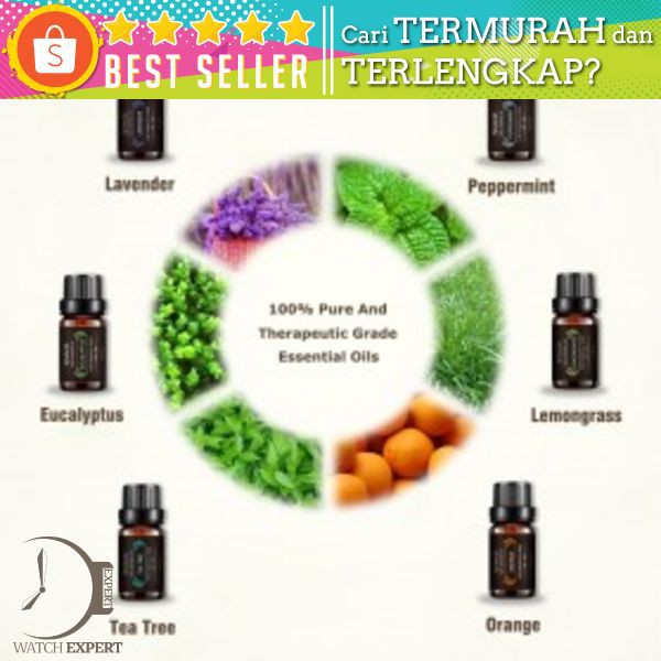 AS Pure Essential Fragrance Oils Aromatherapy Diffusers 10ml 6 PCS - TSLM4