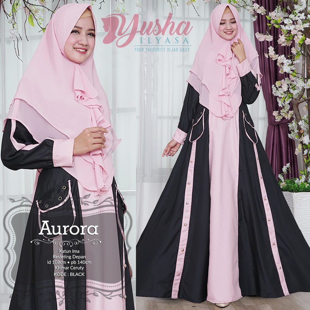 GAMIS SYAR'I SET AURORA / KATUN IMA / KHIMAR CERUTY