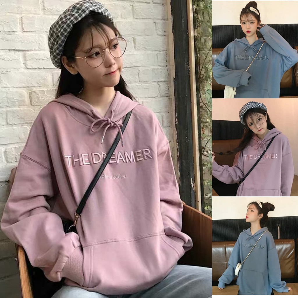 sweater hoodie wanita / THE DREAMER SWEATER OVERSIZE / hoodie wanita terlaris