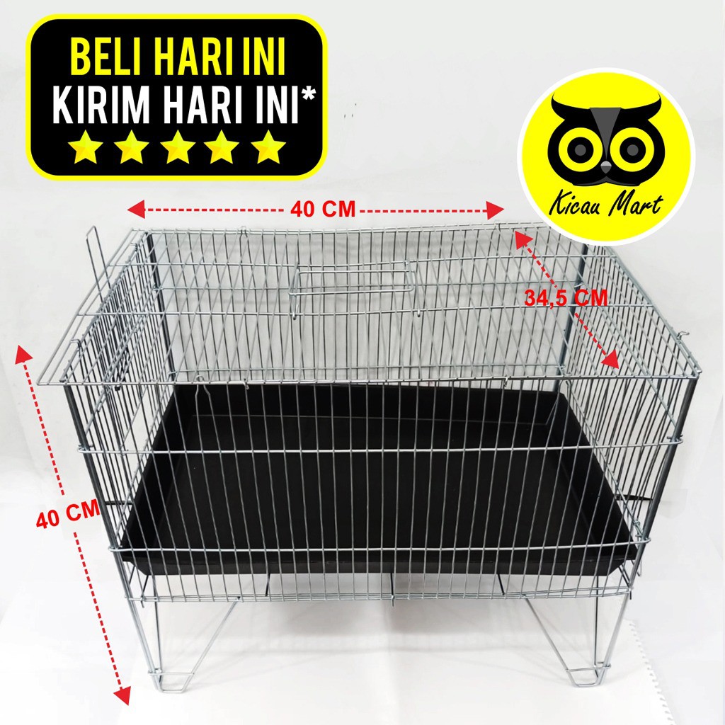 BAK KERAMBA WADAH TEMPAT MANDI BURUNG BESI STAINLESS SANGKAR KANDANG LOVEBIRD KENARI MURAI AMEMSL1