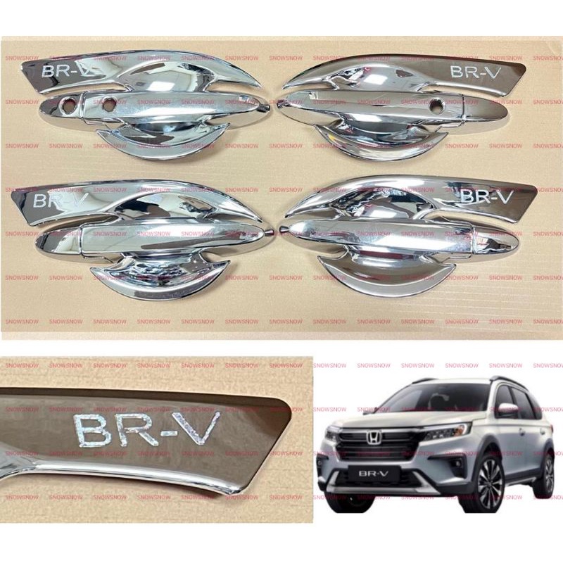 Paket Outer Handle Cover Honda Brv 2022 Up Elegant Hitam Chrome