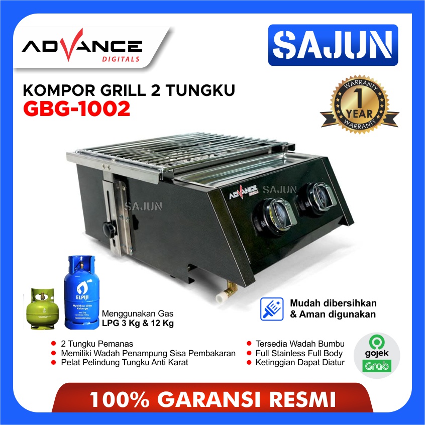 Advance Kompor Grill Gas 2/3/4 Tungku GBG-1002 GBG-1003 GBG-1004