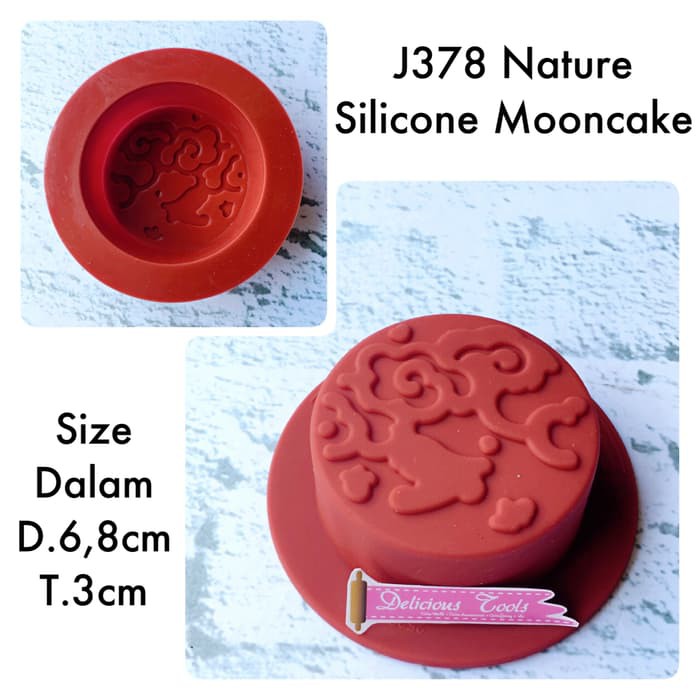 J378 Nature Silicone Mooncake cetakan silikon fondant puding jelly new