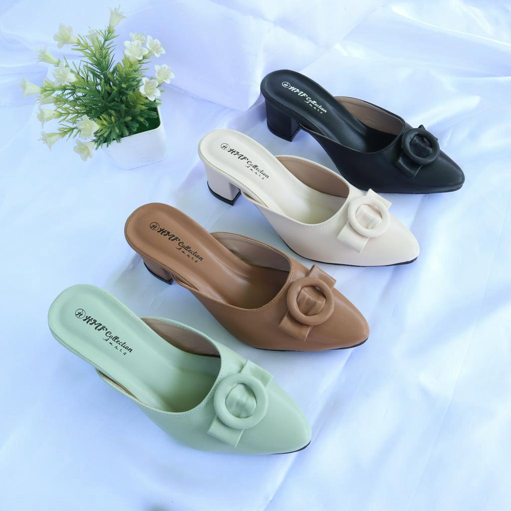 HMF Derniya Heels Mules Wanita RD14