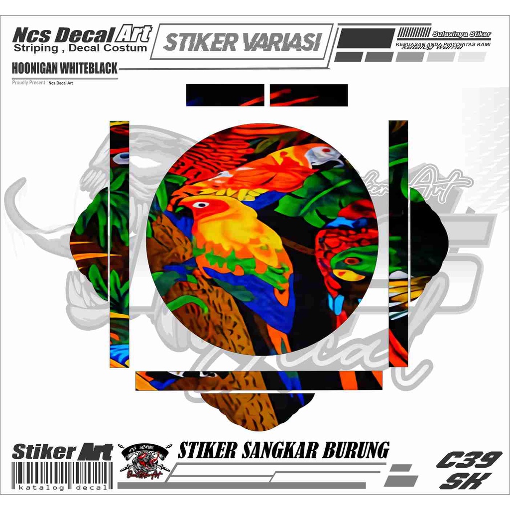 stiker decal sangkar stiker kandang burung stiker modif sangkar kandang burung