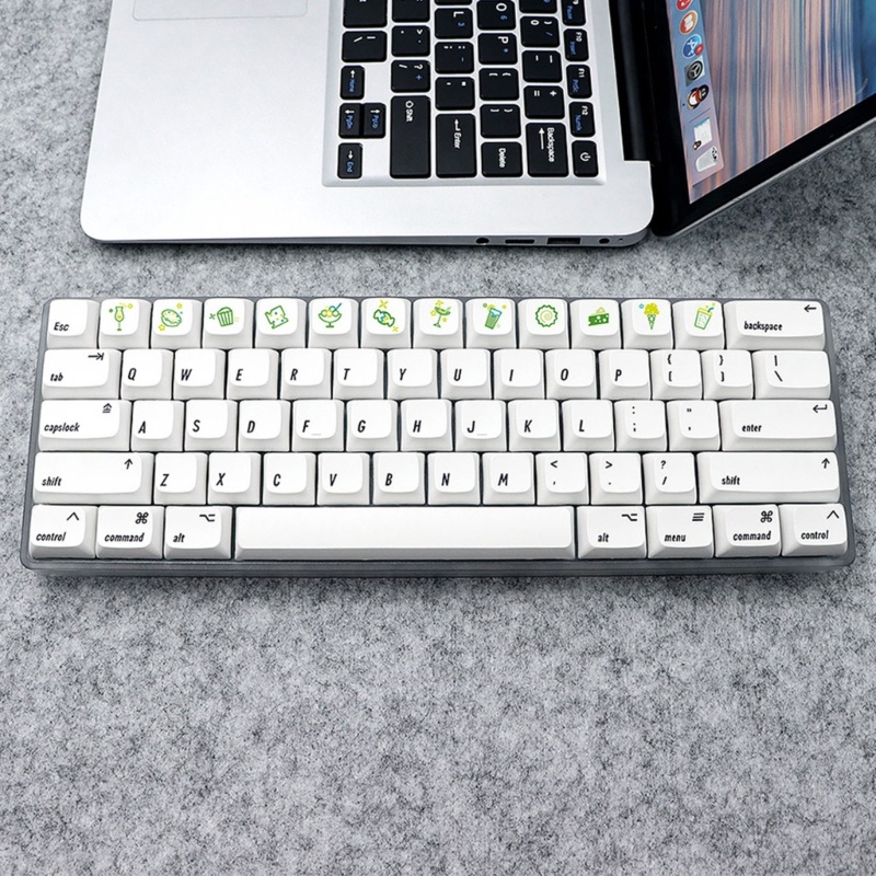 Zzz PBT XDA Profile Keycaps 5 Sisi 12 Tombol Motif Lemon Untuk Keyboard Mekanik