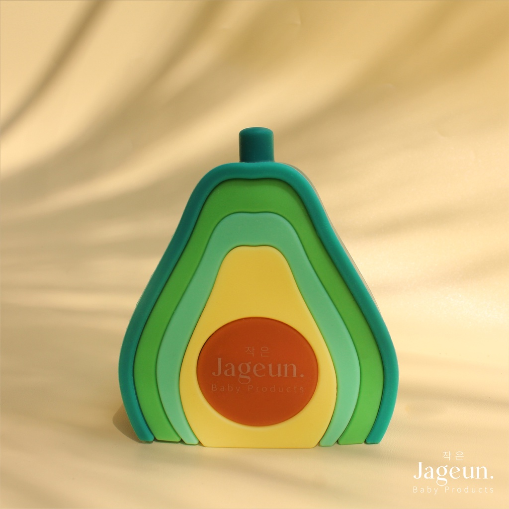 JAGEUN Premium Silicone Avocado Baby Teether | Gigitan Bayi Alpukat