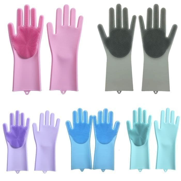 SILICONE GLOVES BRUSH HAND GLOVE gee love pair 2 pcs