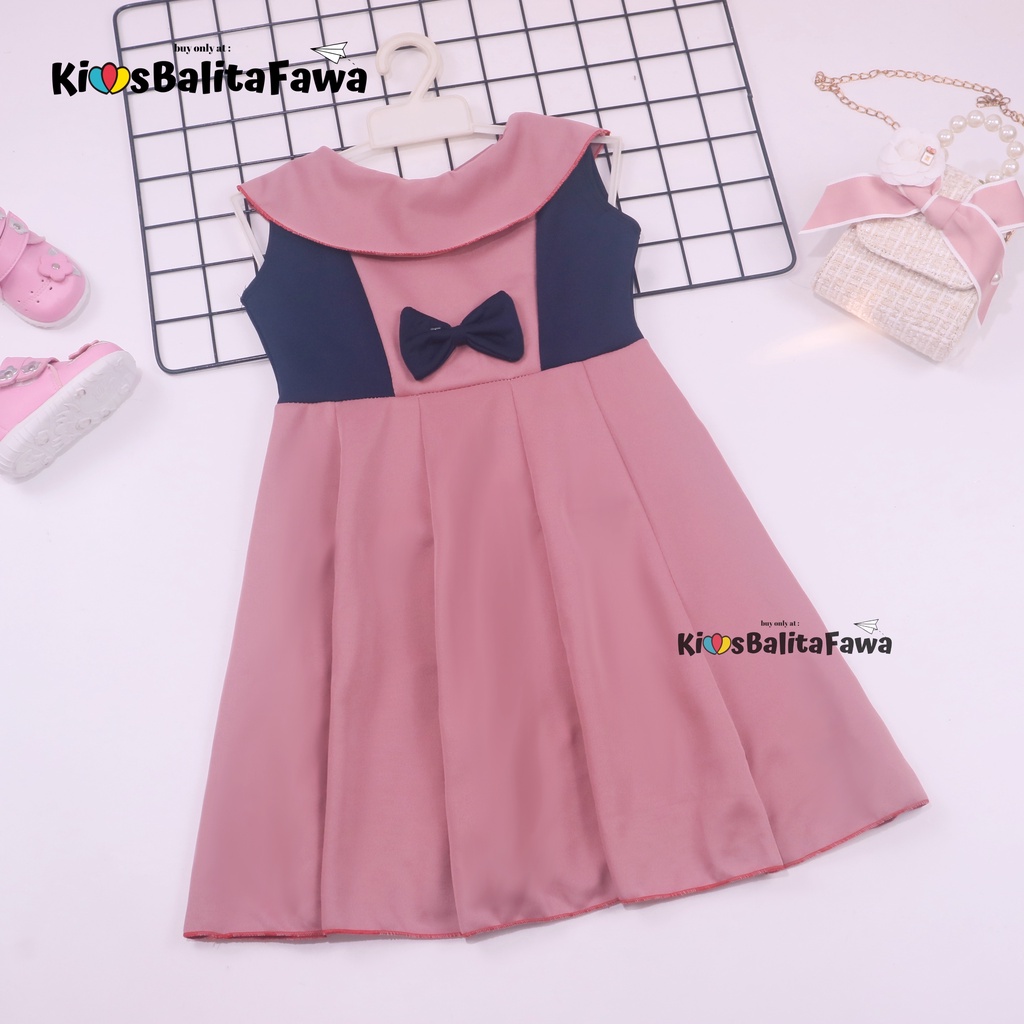 Dress Cantika size Bayi - 7 Tahun / Dres Yukensi Murah Grosir Baju Anak Perempuan Harian Gaun Polos