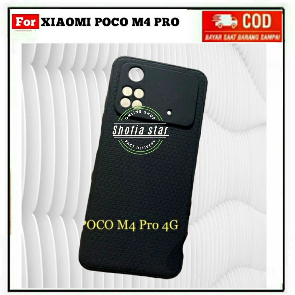 CASE CARBON FIBER XIAOMI POCO M4 PRO PREMIUM HITAM