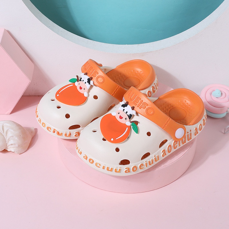 HappyOliver ZOO&amp;FRUIT PAO2 anak Sandal slop anak laki perempuan cewek import