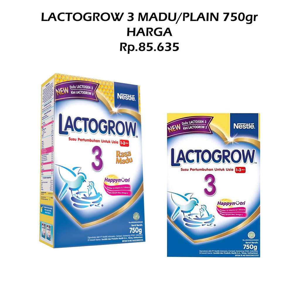 Harga Lactogrow 3 Madu 350gr Di Indonesia