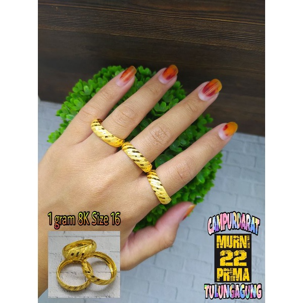 CINCIN BANGKOK MOTIF EMAS ASLI