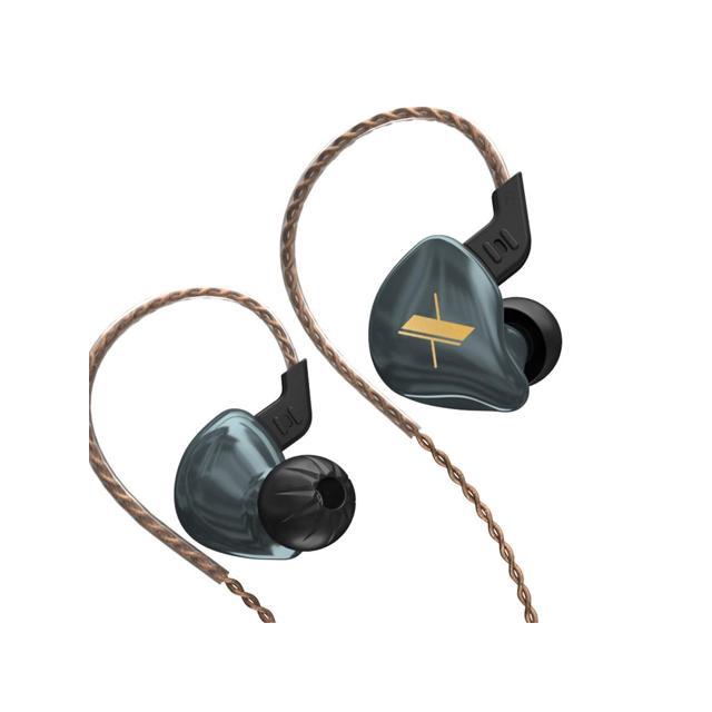 KZ EDX with Mic Earphones Dynamic Driver HIFI Bass In Ear Monitor-Gray