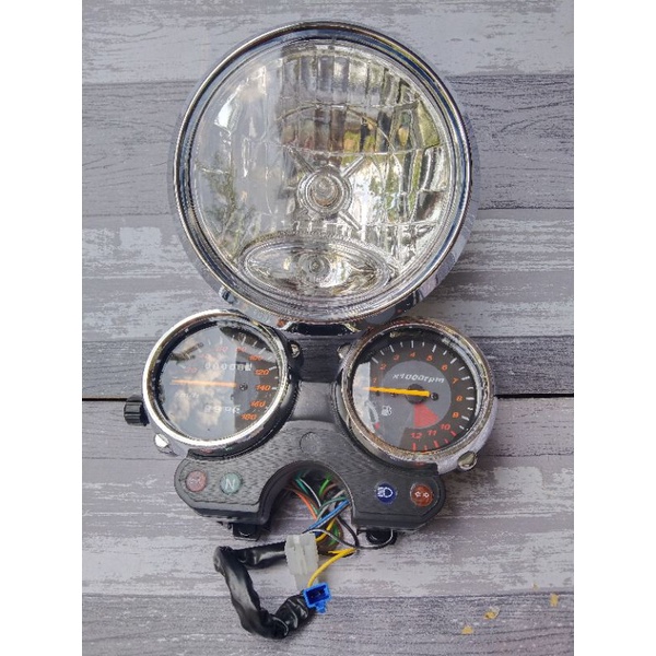 paket lampu depan bulat rx king new set spedometer