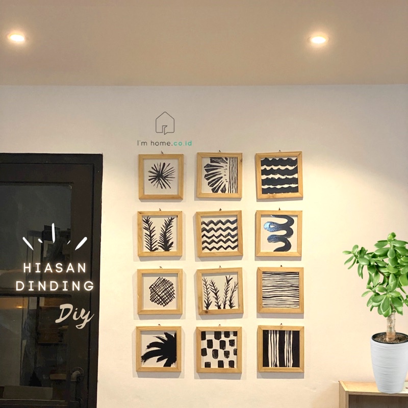 Pajangan Dinding Aesthetic estetik white black natural wood pajangan dingding wall tembok hiasan kam