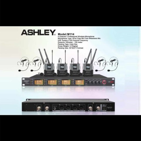 Mic Wiereless Ashley M114 Ashley M 114 Clip On Original