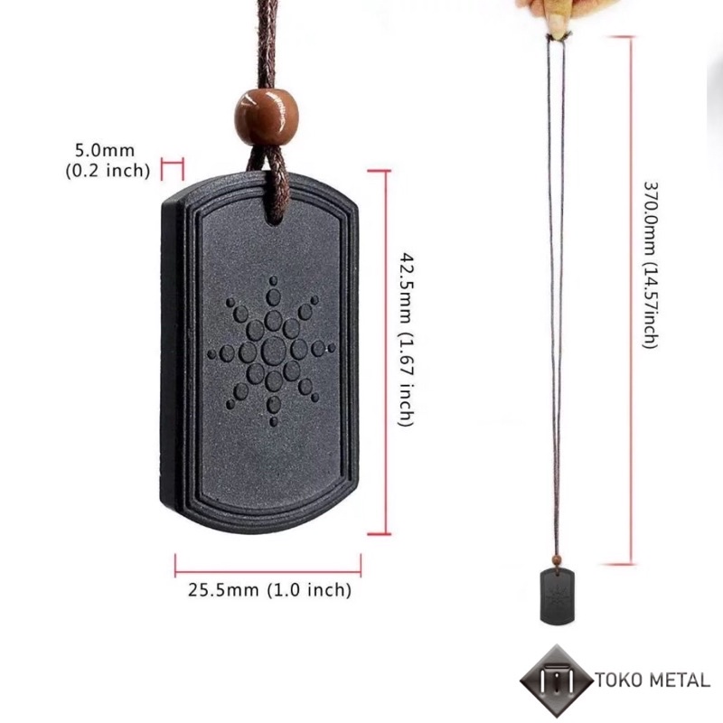 Kalung Kuantum Pendant Magnet Dan Tali Kulit Pria dan Wanita [ Toko Metal ]