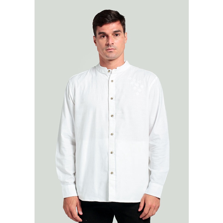 Baju Koko Pria Original MGEE Lengan Panjang Autus 048 White