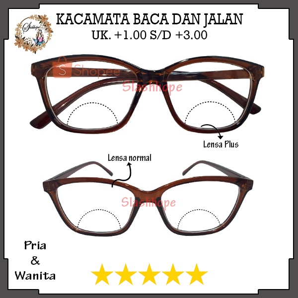 Jual Kacamata Baca 2 Fungsi Jalan Dan Baca Lensa Dobel Pria Wanita ...