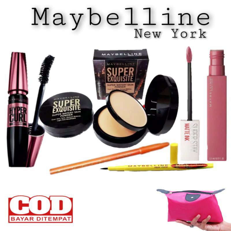 Maybelline/paket makeup Maybelline/paket komplit kecantikan wanita