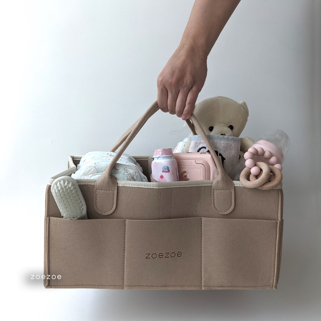 ZOEZOE Caddy Bag ada Tutup Diaper Organizer / Tas Popok Peralatan Bayi seperti Kinderkeen