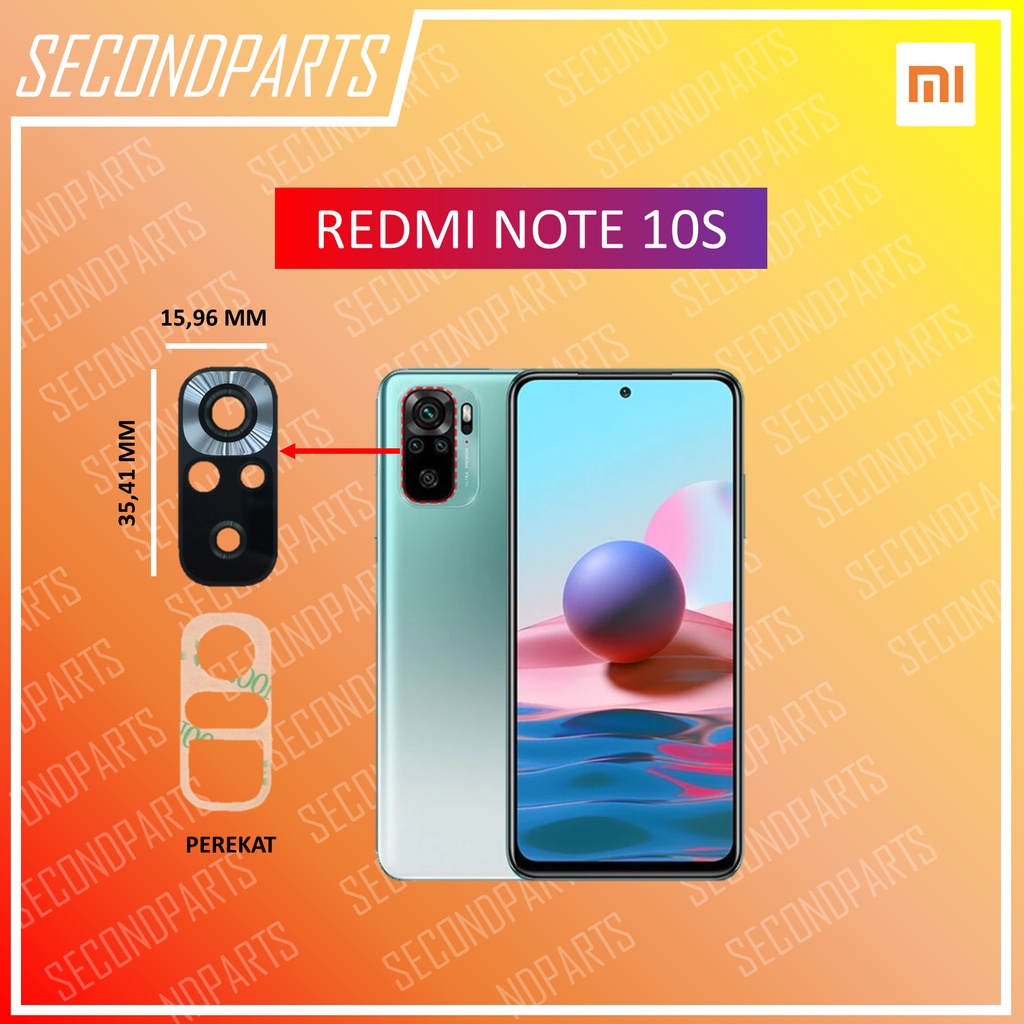 KACA LENSA KAMERA BELAKANG XIAOMI REDMI NOTE 10S ORIGINAL