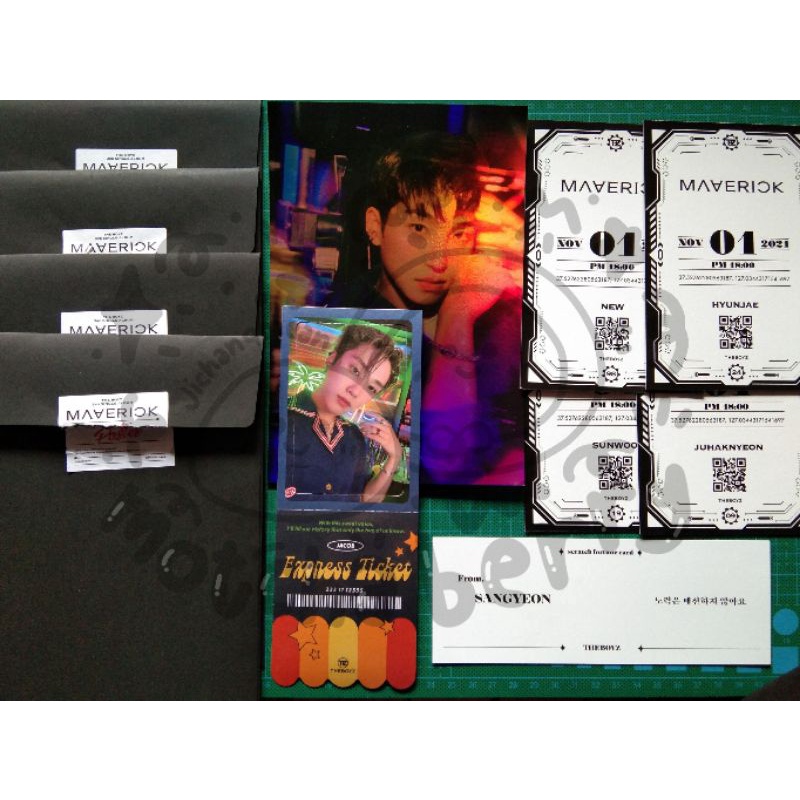 The Boyz Postcard Poster Invitation Card Express Ticket Scratch Fortune Maverick Thrilling Reveal / 