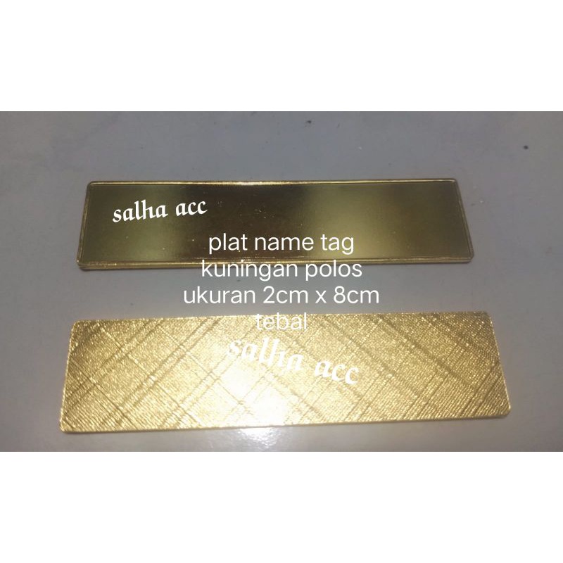 

plat papan name tag kuningan polos tebal-1pcs