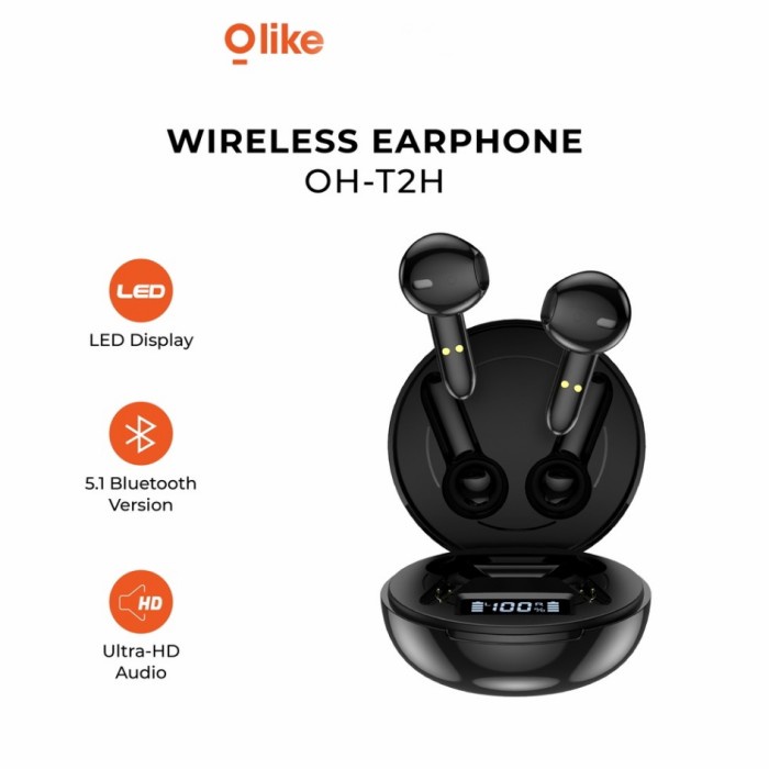 OASE OH-T2H TWS Bluetooth 5.1 Earphone Ultra HD Audio Headset Q.C Type C