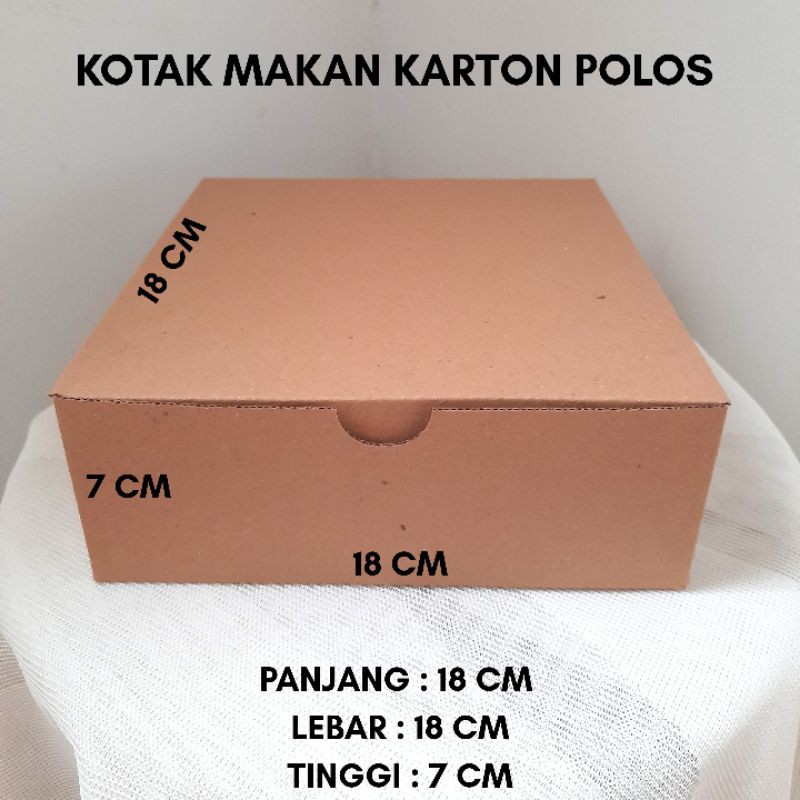 

Kotak Makan Kardus / Karton Polos Multipurpose Box / Kotak Roti SIZE 18