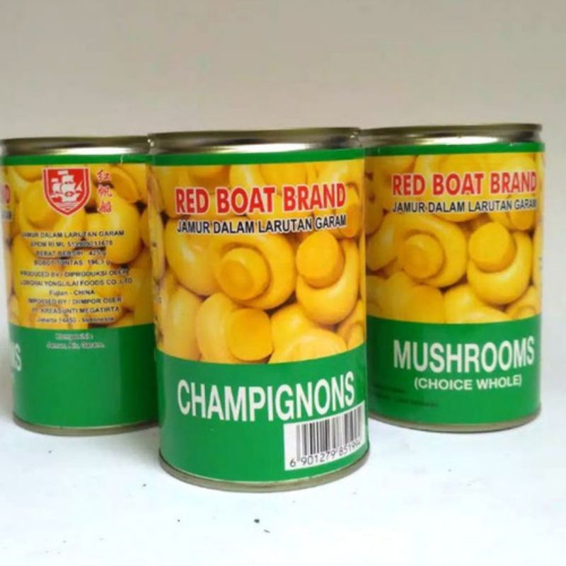 

RED BOAT BRAND jamur kancing kaleng /mushroom can/ red boat mushroom