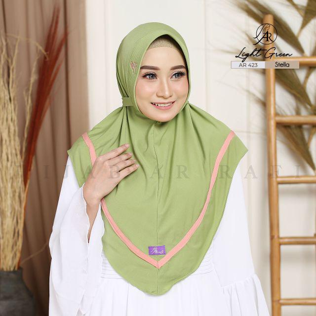 Hijab Ar Rafi AR 423 hijab instan new arrival || INAYAHHIJAB-Lightgreen