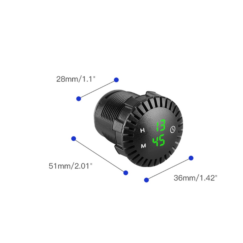 Cre Jam Digital LED 12V / 24V Untuk Mobil / Perahu / Truk / Motor